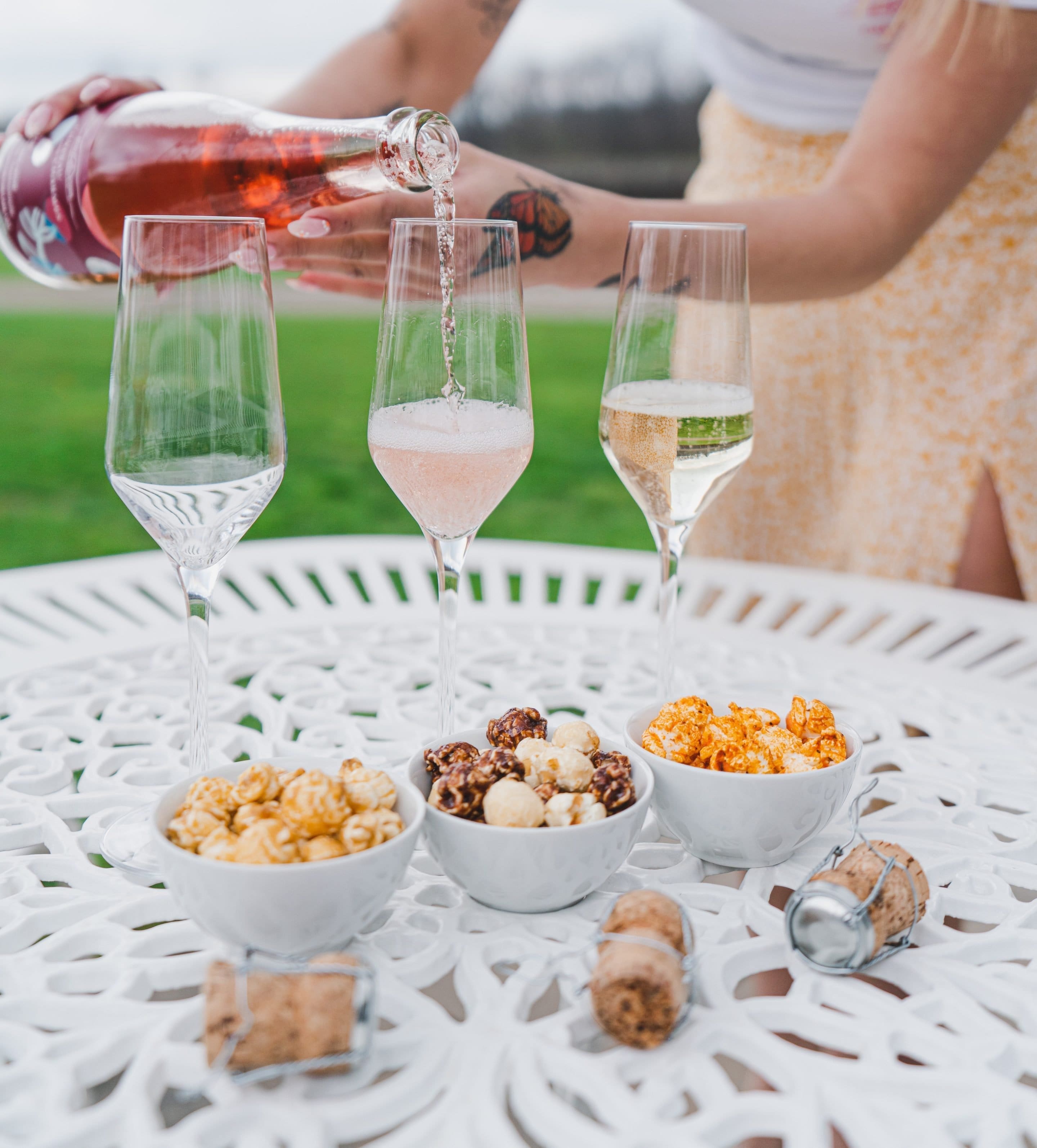 Popping the bubbles - pouring